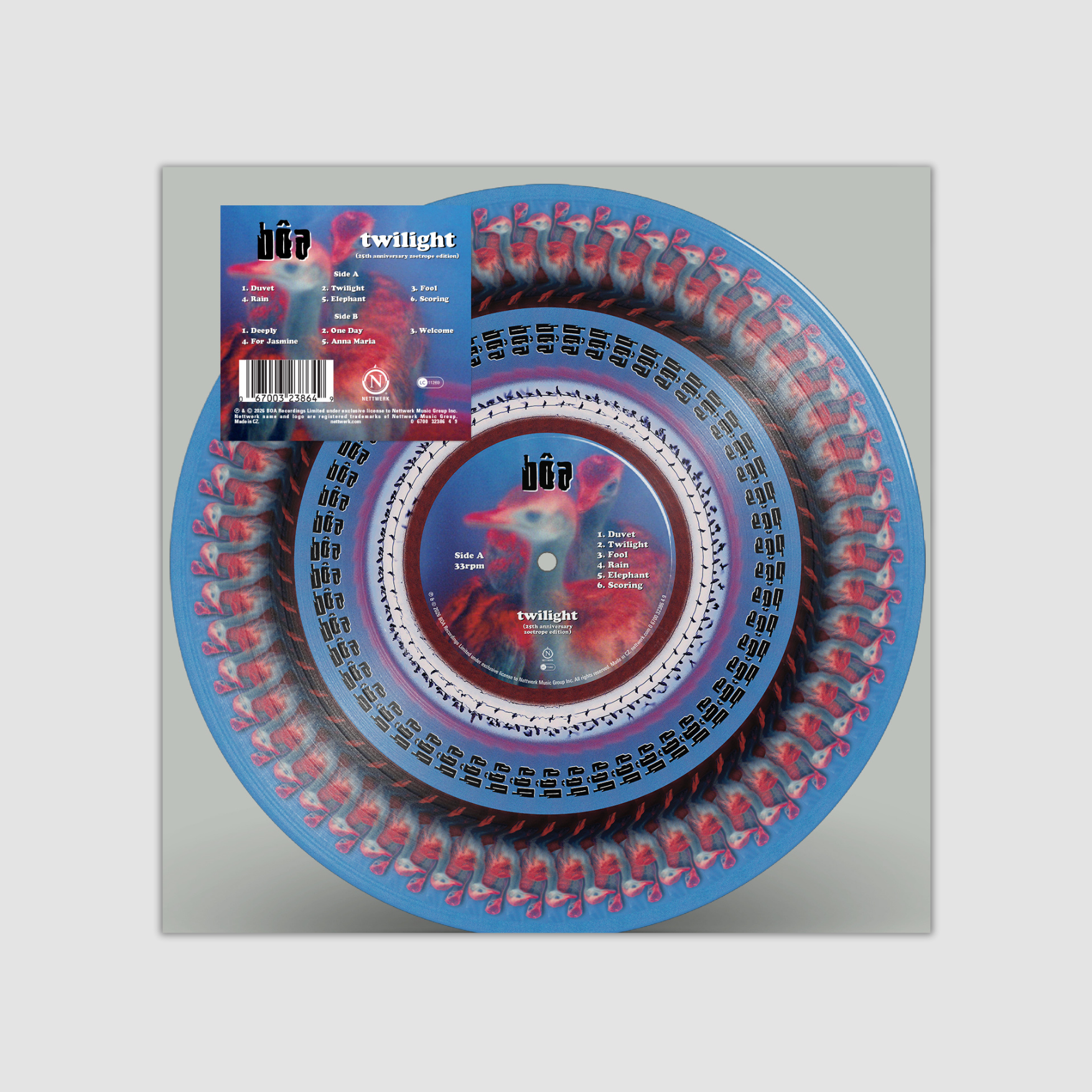 VV Exclusive: Duvet- Bôa Red and Blue Smash Vinyl 7” — Vertigo Vinyl